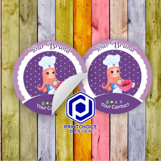 

(BAYAR DITEMPAT) CETAK STIKER LABEL PRODUK / KEMASAN KUE & MAKANAN