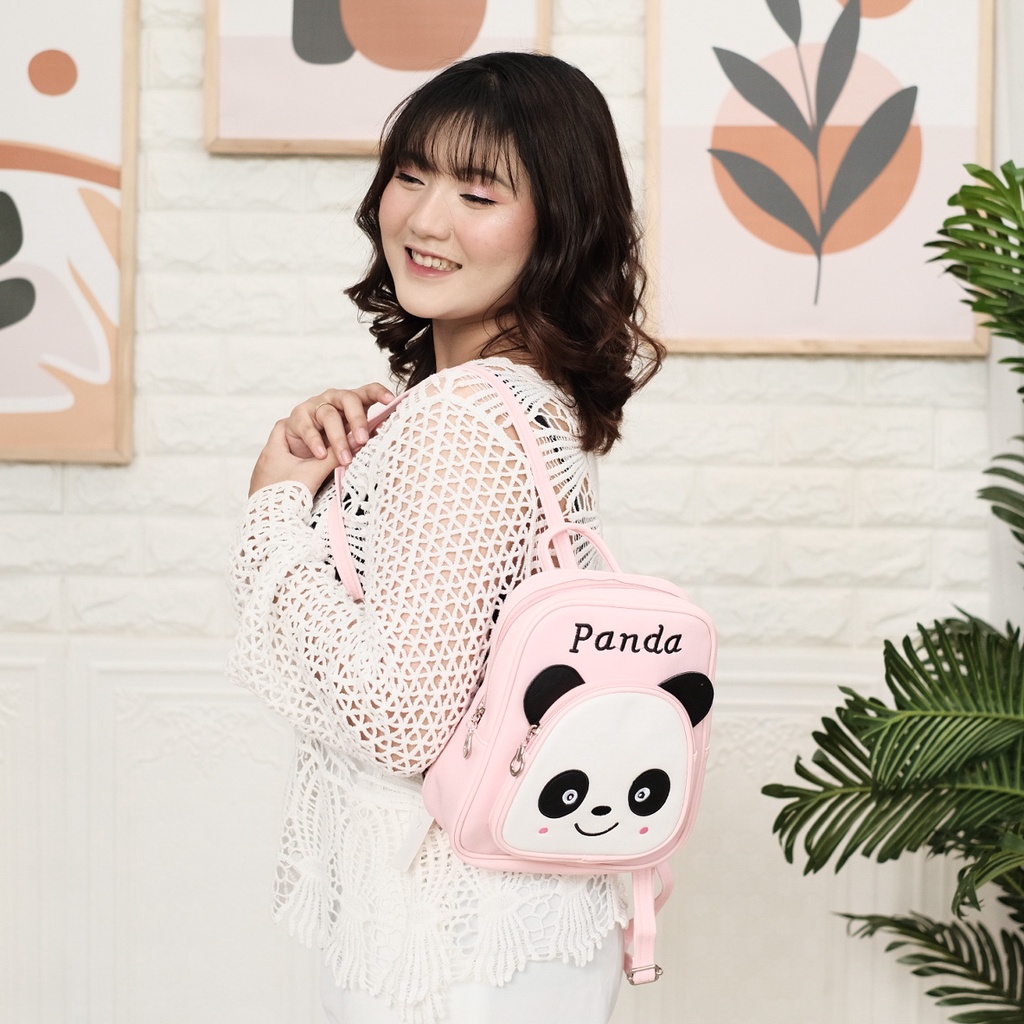 tas ransel anak lucu import panda tas wanita