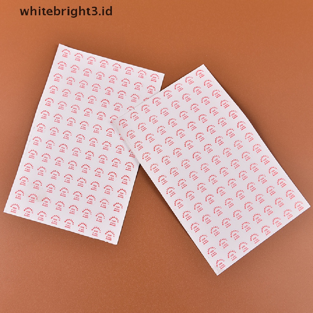 (whitebright3.id) 2 Lembar / 208pcs Stiker Label Garansi Void If Damaged