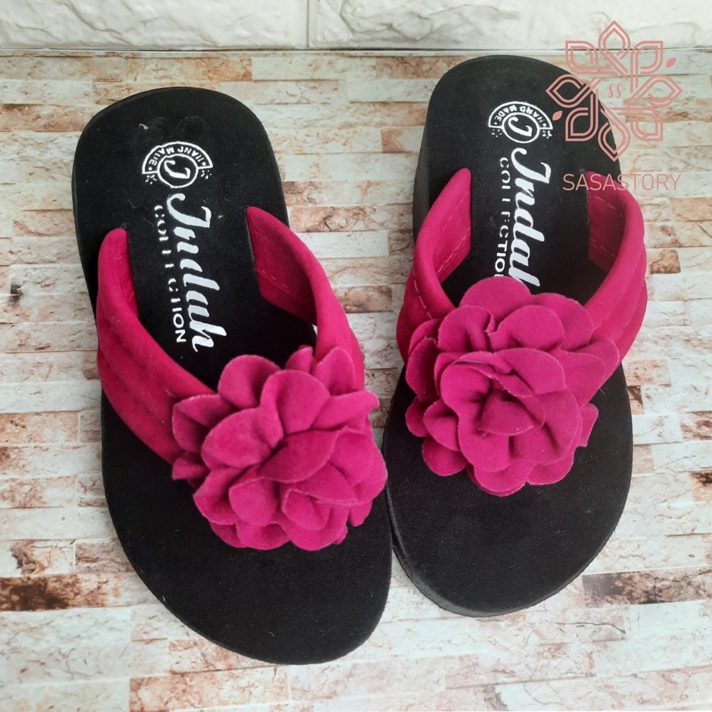 SANDAL SPONS TINGGI HAK BUNGA ANAK 3 4 5 6 7 8 TAHUN KA01