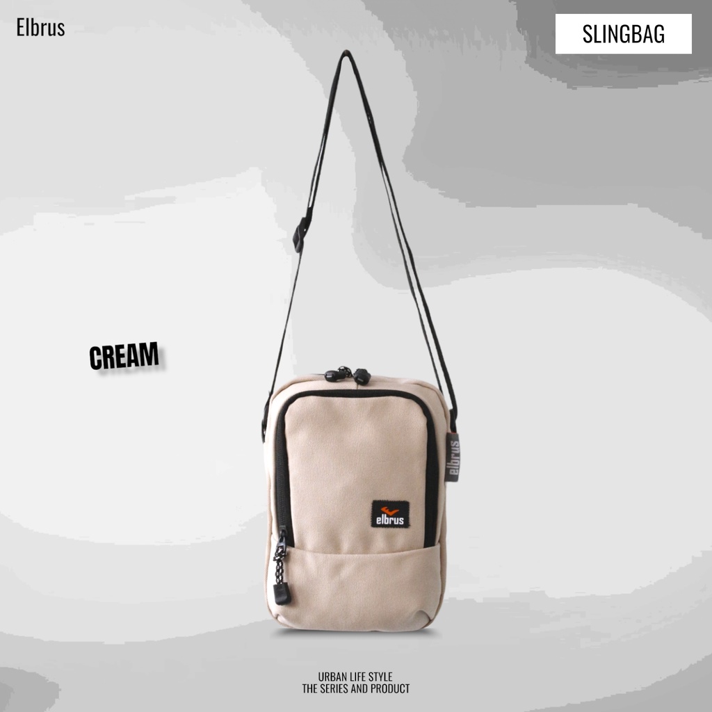 Tas Selempang Pria Wanita Canvas Elbrus / Sling Bag Neck Bag Trendy