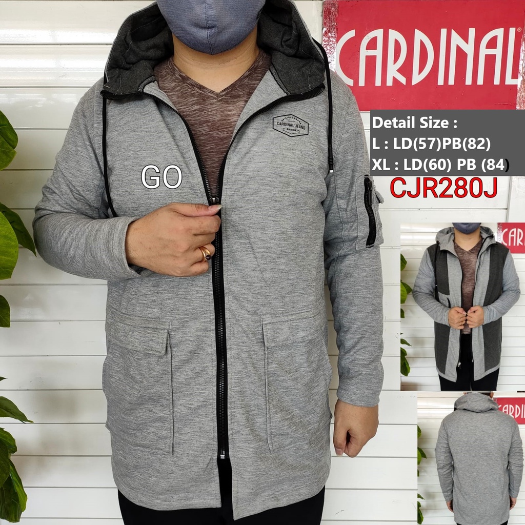 gof JKA XL-2XL CARDINAL JAKET KATUN Casual Cowok Jaket Pria Terbaru Cardinal Original Distro 100%