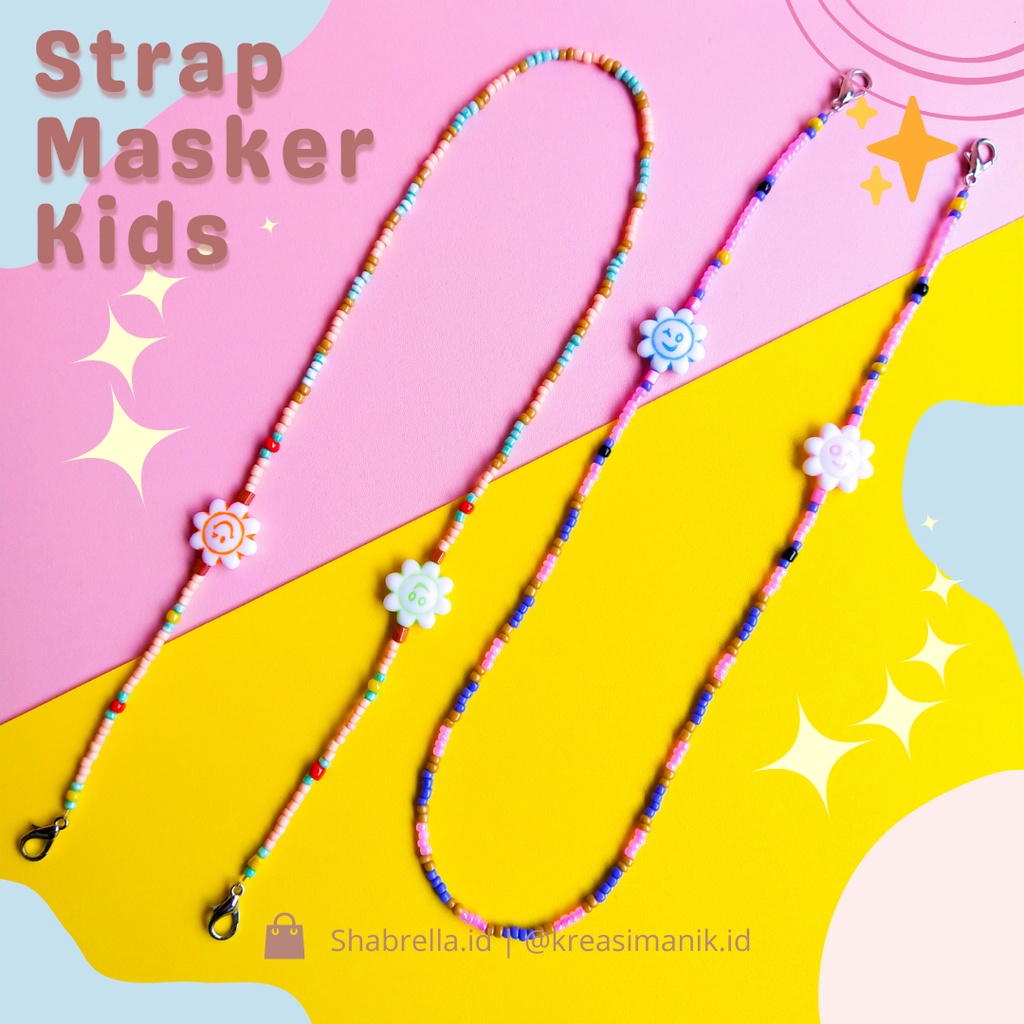 Konektor Masker Hijab Anak Perempuan Panjang Murah - Strap Masker Hijab Anak Perempuan Lucu Murah
