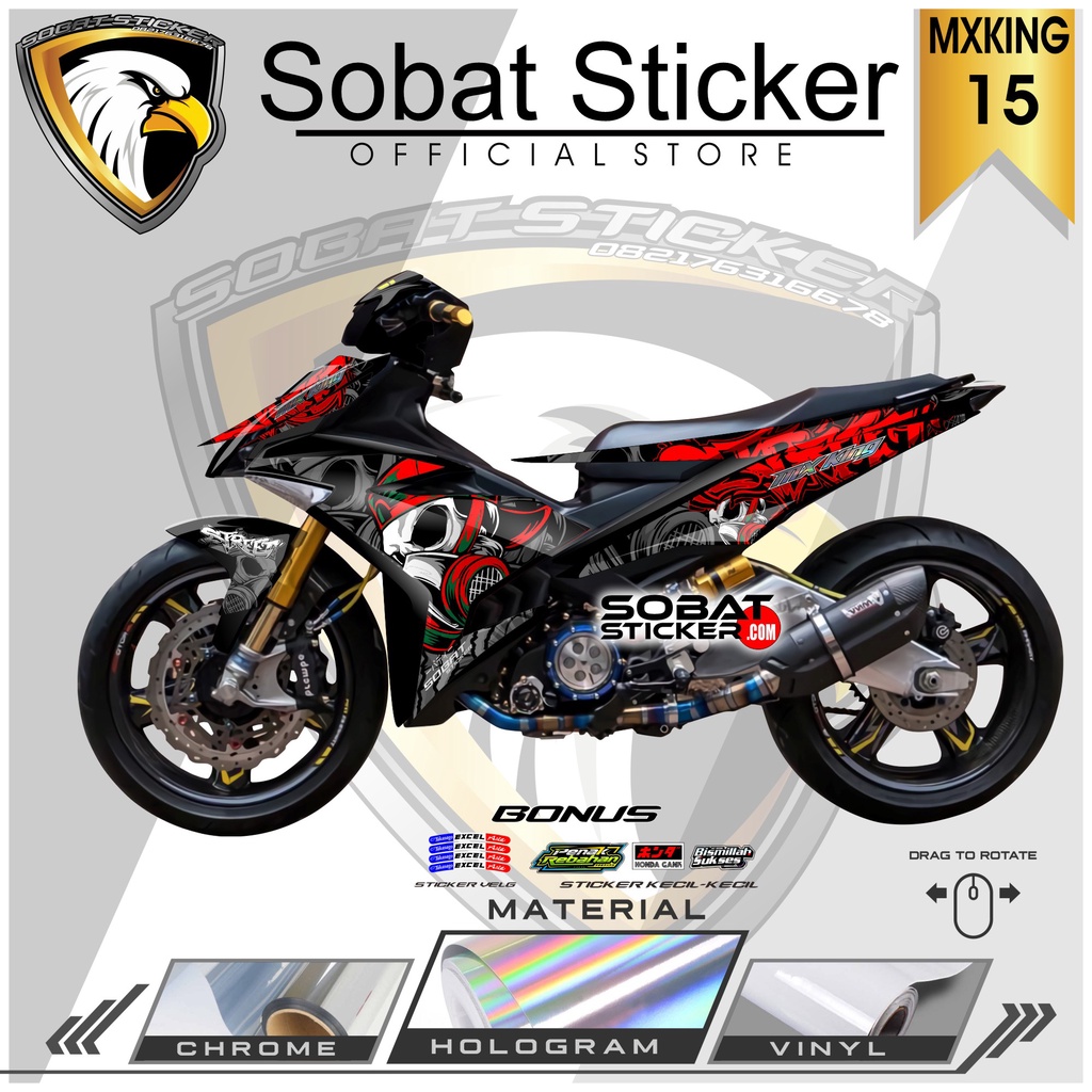 STRIPING MX KING - STRIPING HOLOGRAM YAMAHA MX KING 2015-2022 TENGKORAK