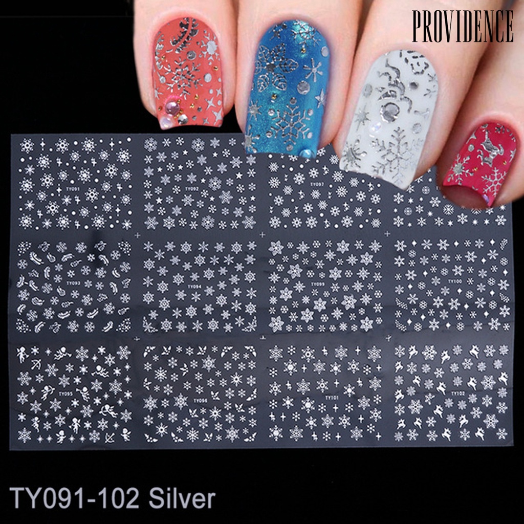 Providence Nail Sticker Christmas Patterns DIY Ultra Thin New Year Nail Art Design Winter Sliders for Female