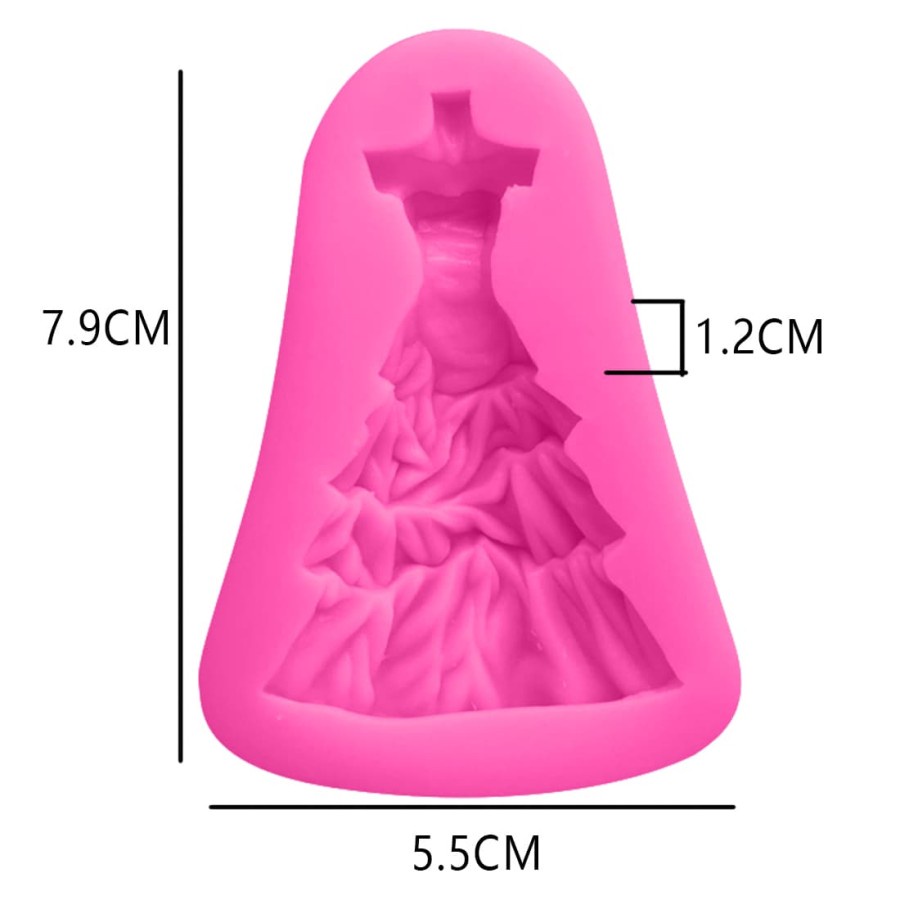 3D Silicone Mold Fondant Cake Decoration - Wedding Dress