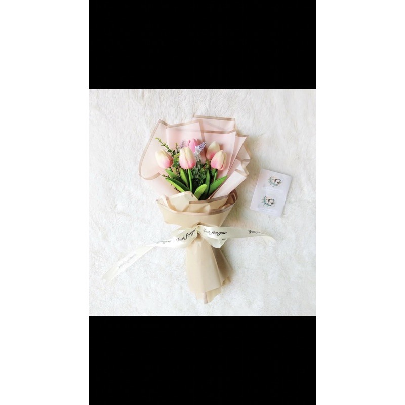 FLOWER WRAPPING GOLD LINE COLOR (ECER) TRANSPARENT CELLOPHANE KERTAS BUNGA HAND BOUQUET WATERPROOF