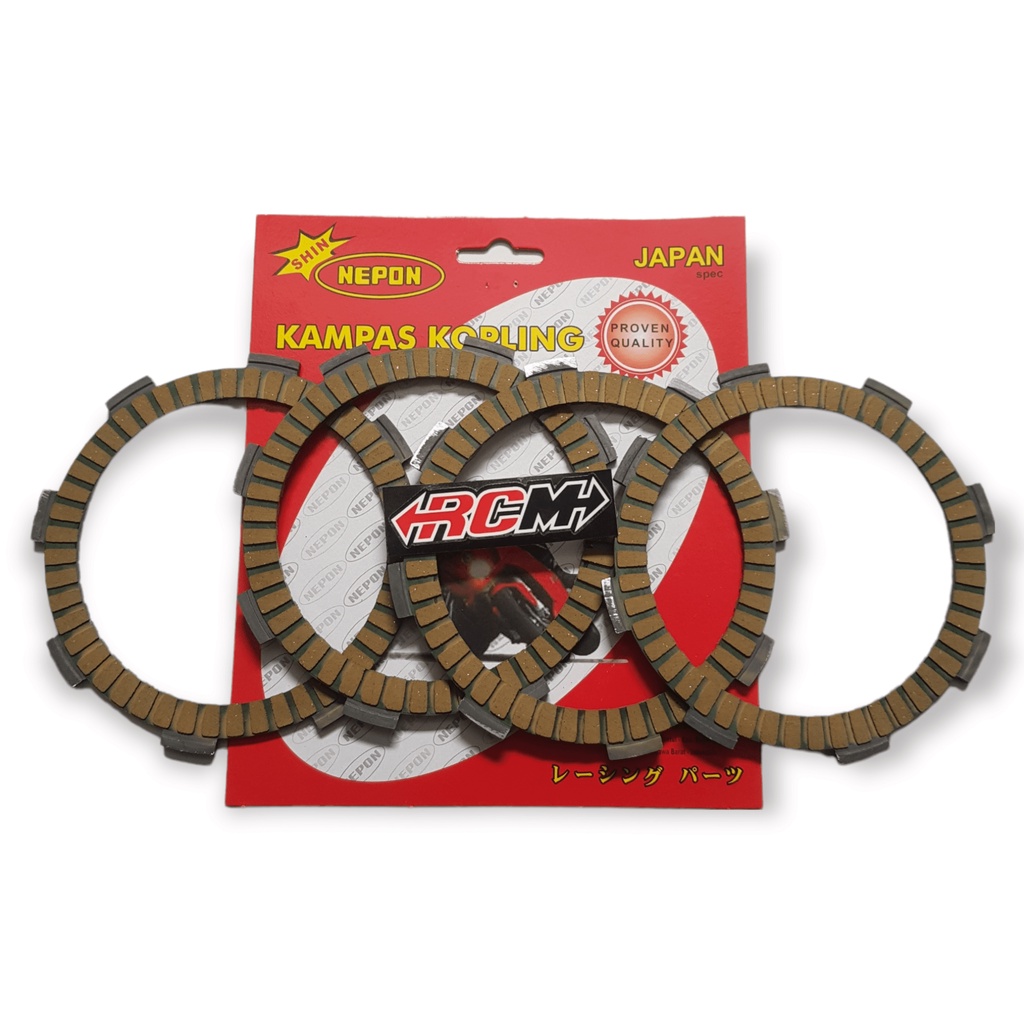 KAMPAS KOPLING COPLING GRAND IMPRESSA ASTREA SUPRA X OLD LAMA FIT NEPON NEPPON RACING ORI ORIGINAL ASLI ISI 4 PC   JAMINAN ORIGINAL NEPON PARTS