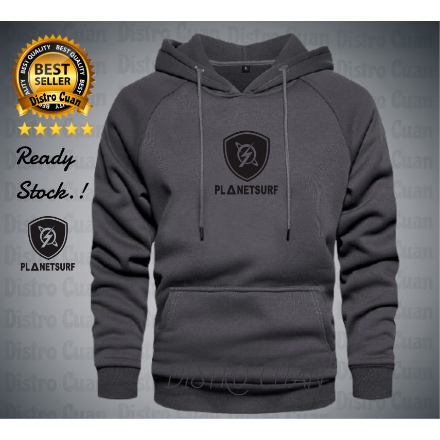 DISTRO CUAN  Sweater Hoodie Planet Surf Quality Black Premium Hoodie Pria Wanita Distro
