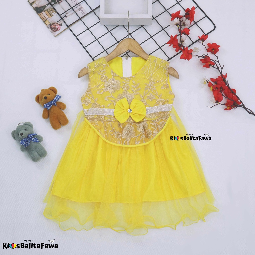 Gaun Bella Uk 2-3 tahun / Dress  Branded Import Balita Perempuan Murah Baju Anak Cewek Gaun Pesta