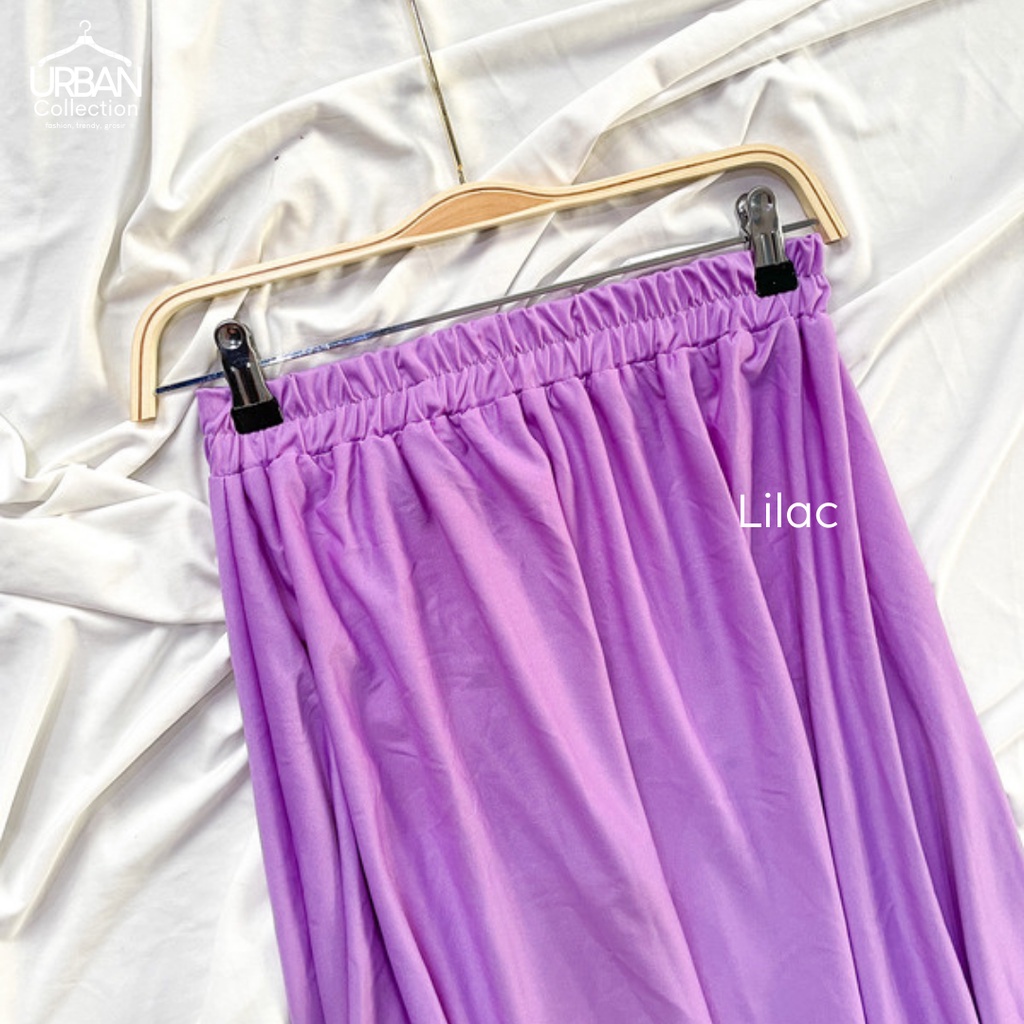 ROK POLOS MAYUNG PREMIUM / BASIC SKIRT / ROK PERREMPUAN / SKIRT / M FIT TO XLL-Lilac