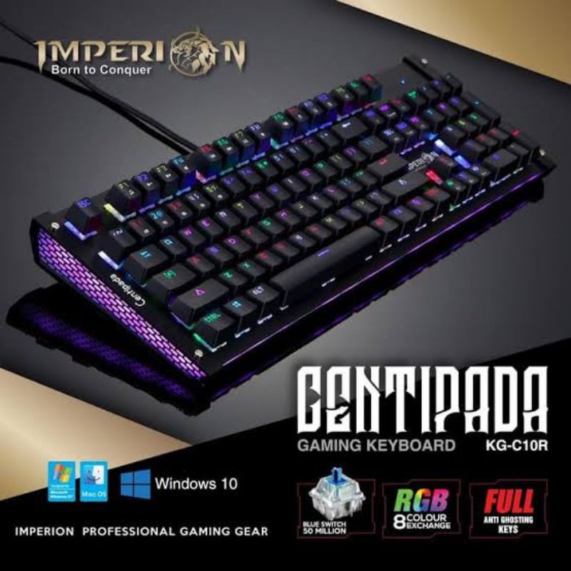 Keyboard Gaming Imperion Centipada KG-C10R Keyboard Mechanical RGB