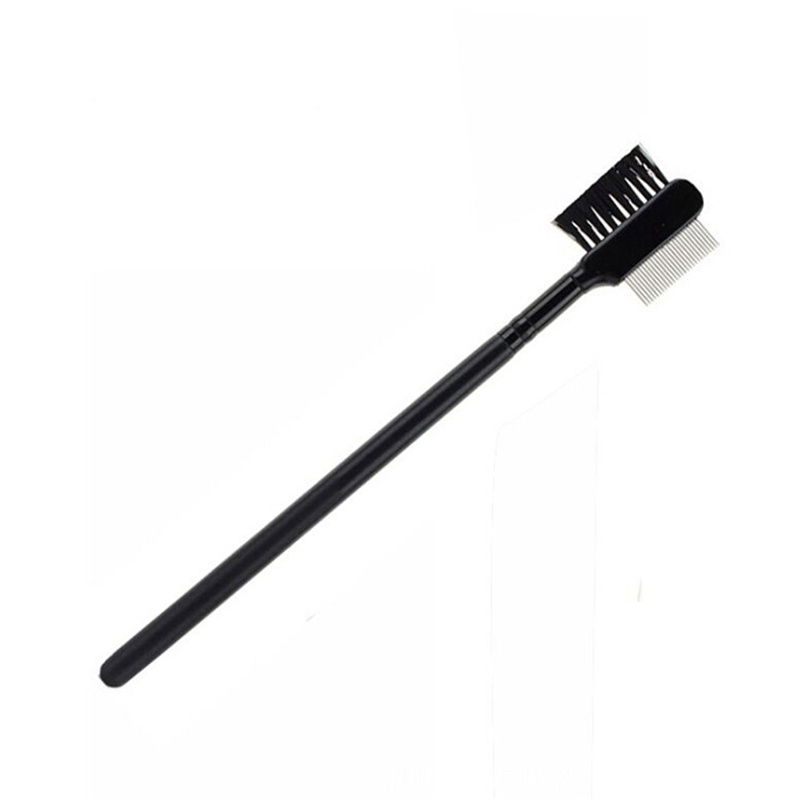 【Theredsunrisesiwy.id】1pc Steel Eyebrow Eyelash Dual-Comb Extension Brush Metal Comb Makeup Tool