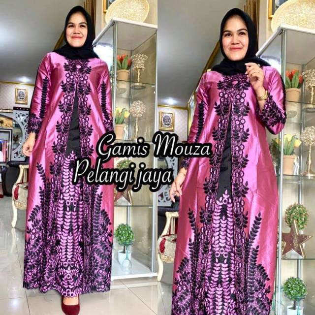 Gamis Bordiran Mouza Pelangi Jaya Baju Kondangan Seragam Pesta Kebaya Bordiran Hits Kebaya Mewah