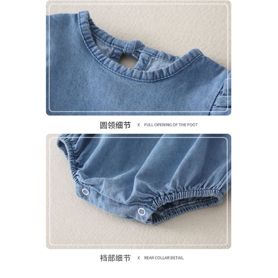 MN Lynn Denim romper anak bayi / baby kid denim romper-4