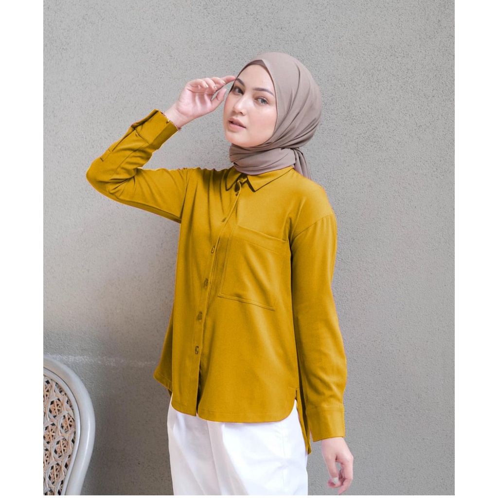 BEFAST - ZEC OOTD Wanita Kemeja SEFA / Kemeja Ganesha / Kemeja Wanita Casual / Kemeja Polos Wanita / Kemeja Banyak Warna Terbaru