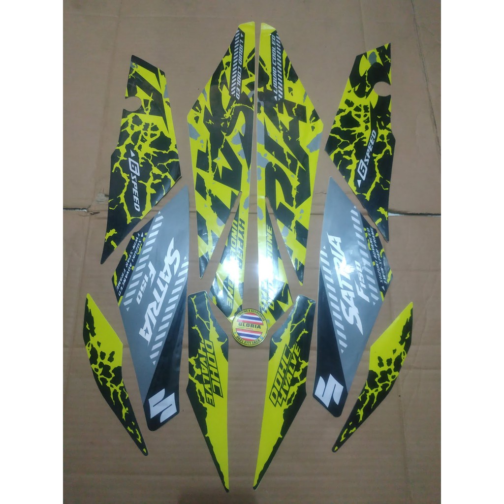 Striping List Body Satria FU FI 150 2018 - Hitam Kuning