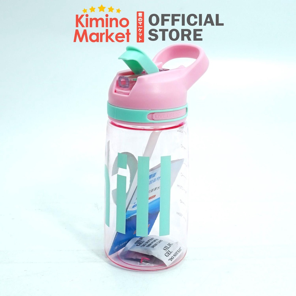 Botol Air Minum Korea CHILL Transparan 450 ml Drink Bottle BPA Free Anti Tumpah