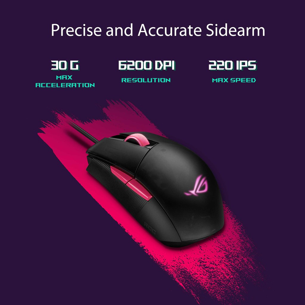 Asus ROG Strix Impact II Electro Punk Ergonomic Gaming Mouse