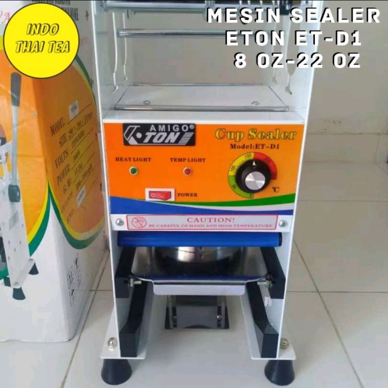 Mesin Pres Gelas Plastik Cup Sealer Eton untuk Gelas 12-22oz