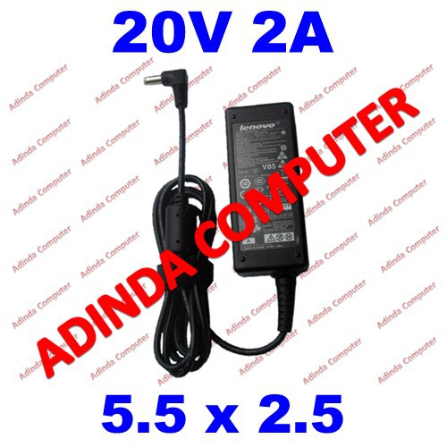 Adaptor Charger Lenovo 20V 2.00A 5.5 x 2.5 MM