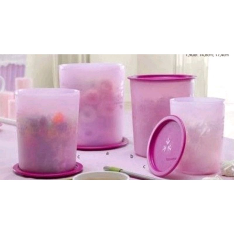 tupperware medium mosaic canister 2,8 l - warna ungu