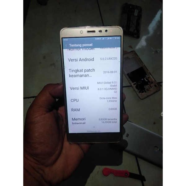 minus LCD YA GAN redmi note 3 ram 2/16 kelengkpn hp saja