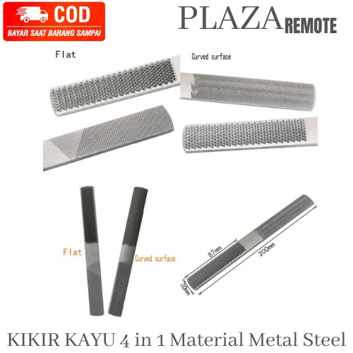 Kikir Kayu 4in1 HEAVY DUTY Steel Files Material Metal Steel Portable Wood Carving