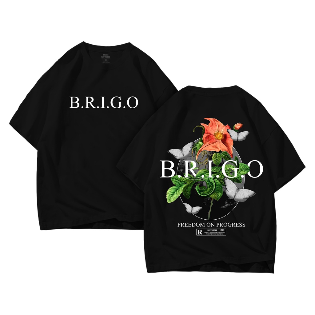 BRIGO Kaos Oversize Preedom On Progres II Kaos Jumbo Size Pria &amp; Wanita II Kaos Oversize Print DTF