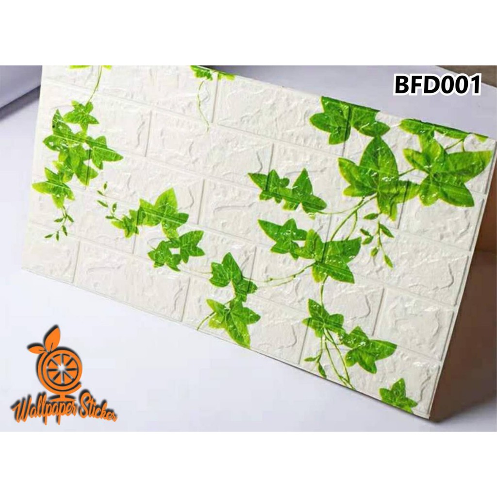 Foam 3d wallpaper foam 3d stiker dinding timbul dekorasi dinding hiasan dinding kedap suara 70cm x 77cm