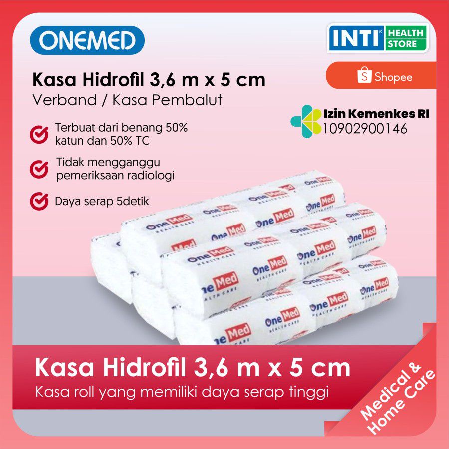 Onemed | Kasa Hidrofil 3,6 m x 5 cm | Verband | Kasa Pembalut