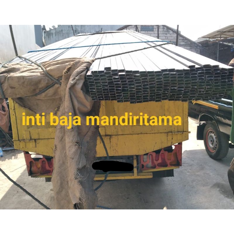 Besi Hollow Hitam 20 x 40 (16 x 36 ) x 6 M (stall kotak/pipa kotak) tebal 1,0mm / tebal 1,2mm / teba