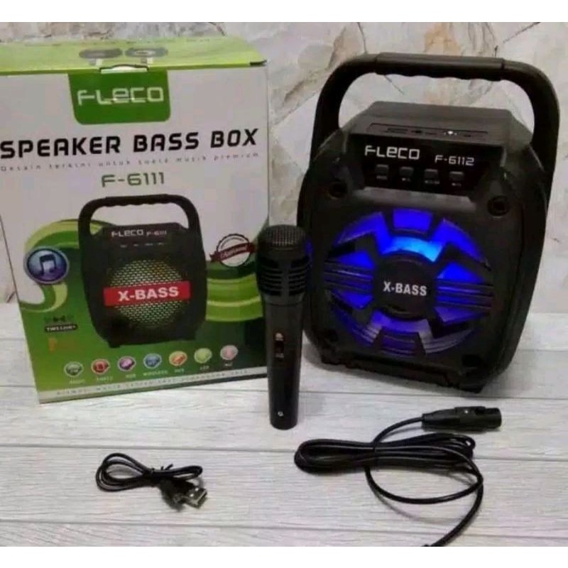 Speaker Bluetooth FLECO F-6111/F-61112 UK 6,5 Inch Free Mic Karaoke