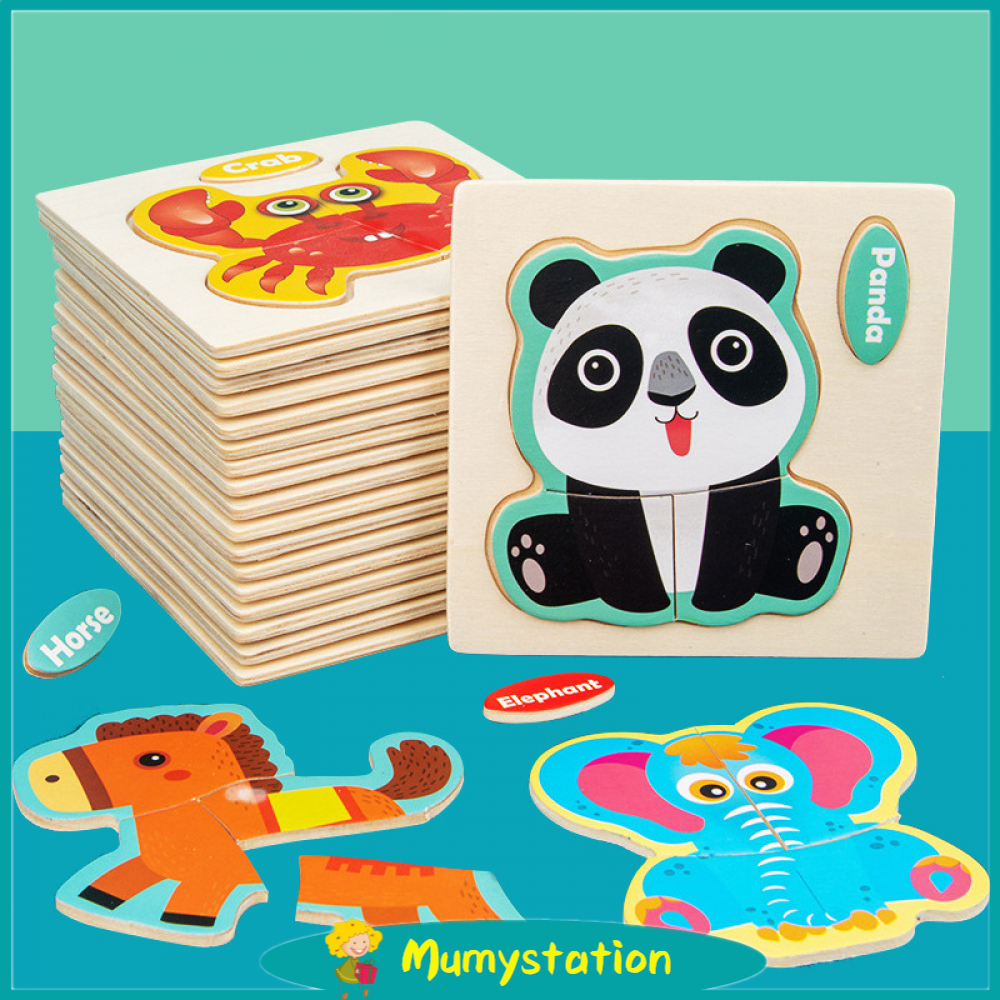 Mumystation Mainan Edukasi anak Puzzle Kayu Jigsaw Lucu Murah Wooden Toys