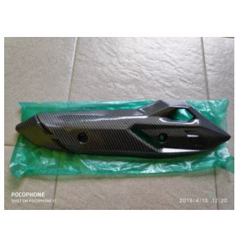 Cover Tameng Tutup Knalpot Vario 125 150  Tahun 2017 Carbon Karbon