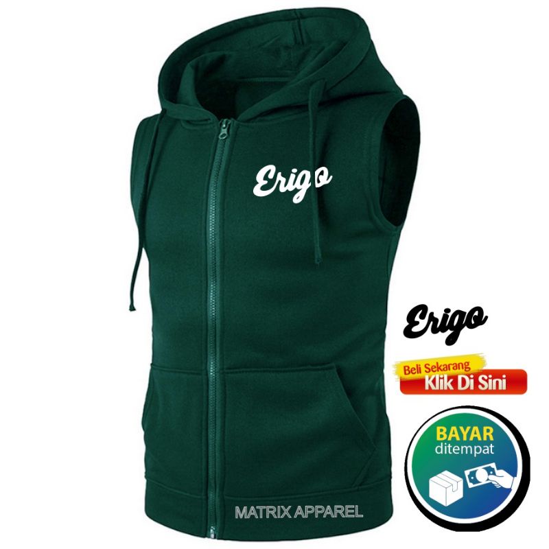 Jaket Hoodie Rompi Singlet Casual Olahraga Tanpa Lengan Pria Wanita Best Seller COD