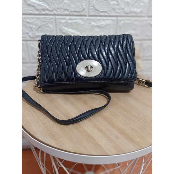 sling rantai kulit coach auth preloved