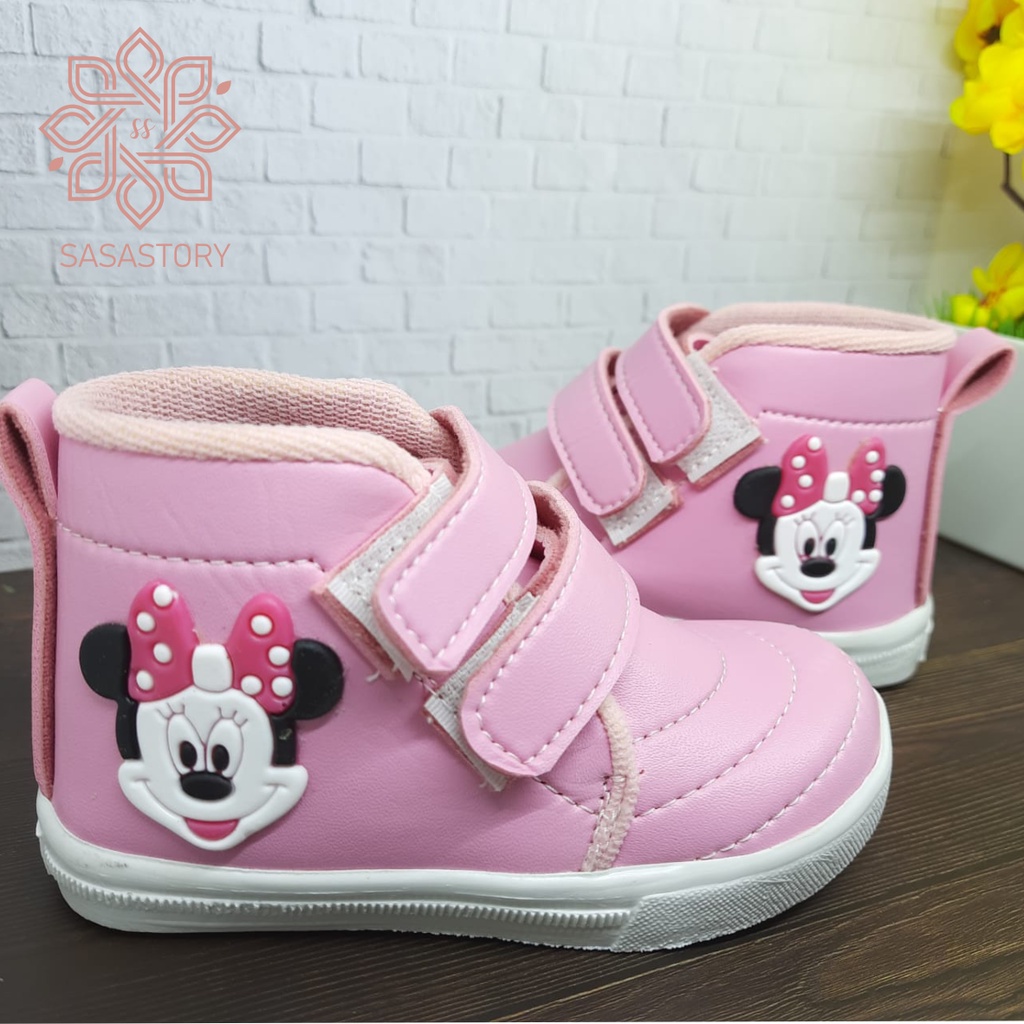 Sasastory Sepatu Boot Anak Perempuan 1 2 3 Tahun Sepatu Boots Anak Perempuan 123 Tahun Sepatu Pesta Anak Karakter Sepatu Casual Sepatu Boot Pink Sepatu Boot Pink Anak  FA11