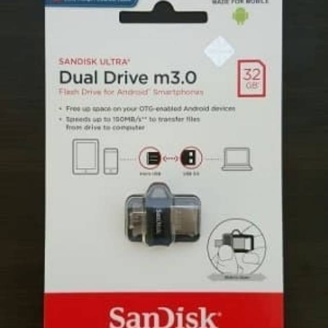 Sandisk ultra Dual Flash Drive M3.0 32GB OTG On The Go Micro Usb disk