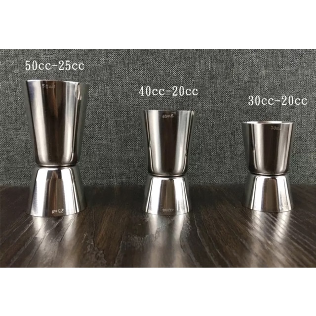 Jigger measure cup gelas ukur 20/30ml stainless steel