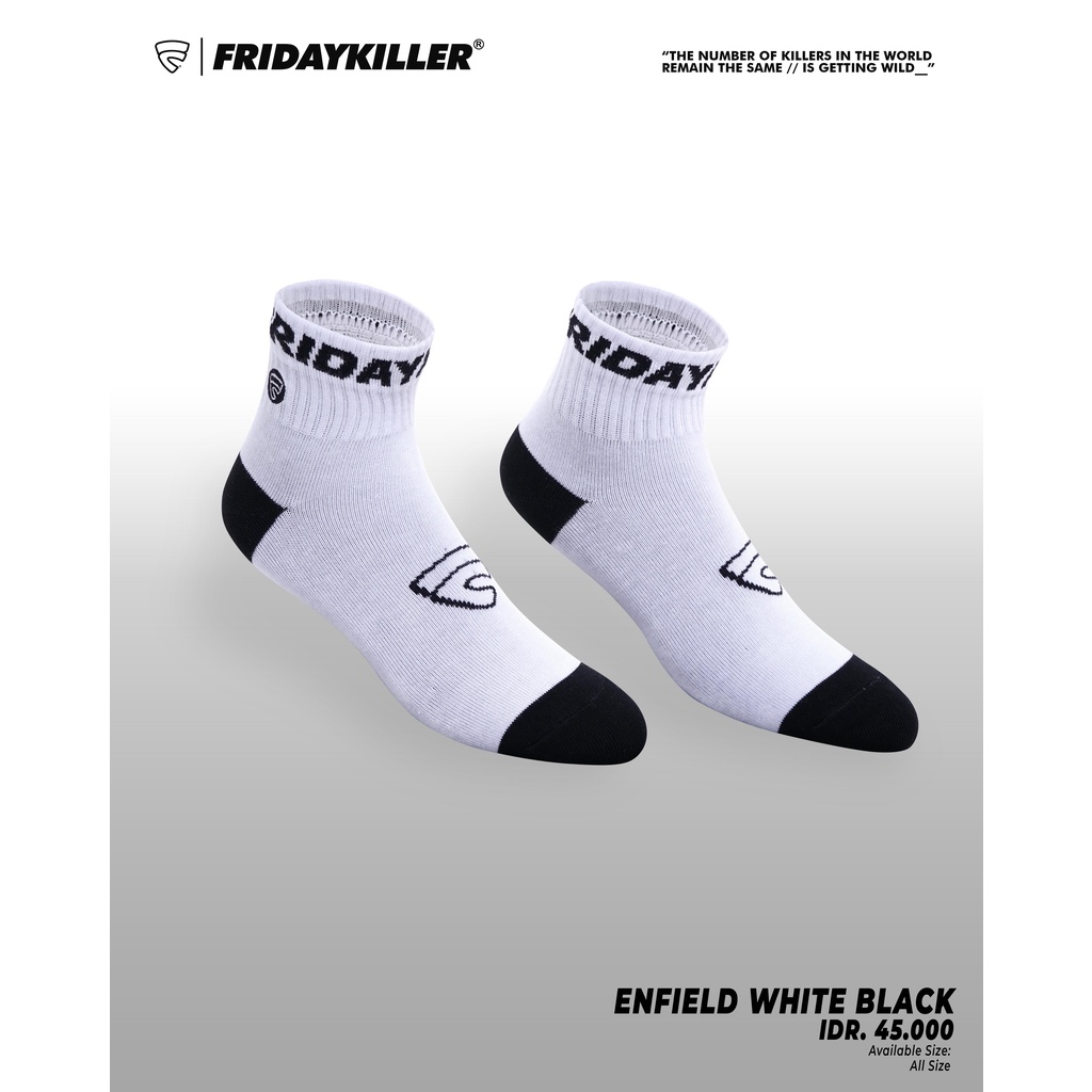 KAOS KAKI ANKLE FRIDAY KILLER | ENFIELD WHITE BLACK