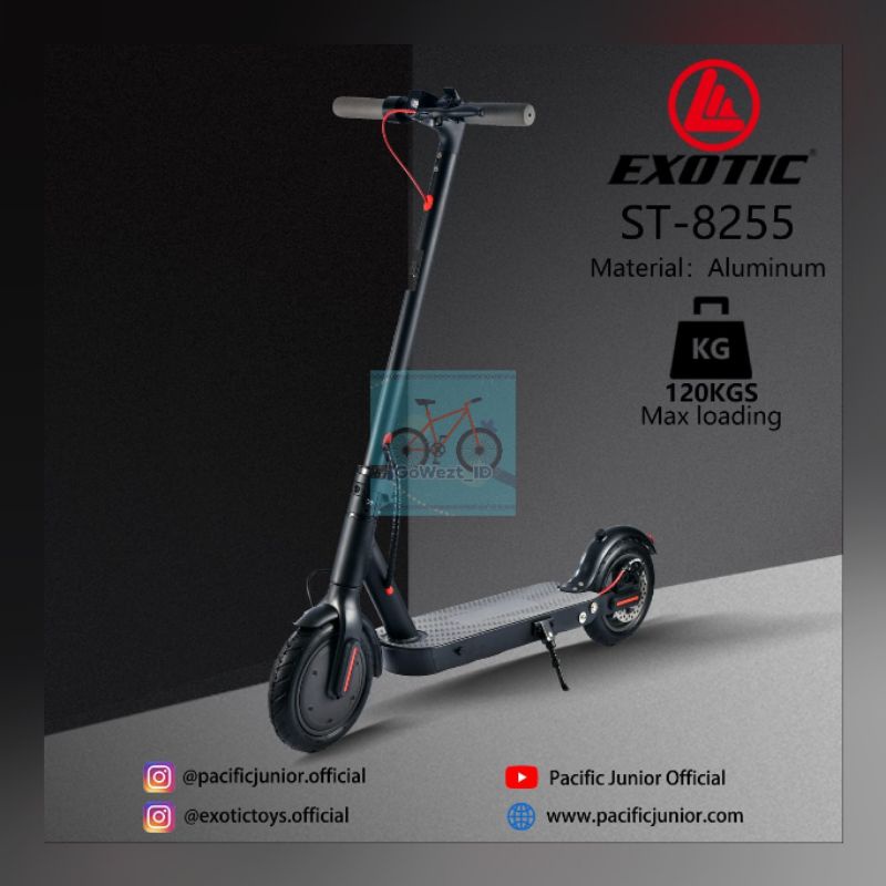 Scooter Skuter Otoped Electric Listrik Anak Dewasa EXOTIC ST-8255 | High Quality