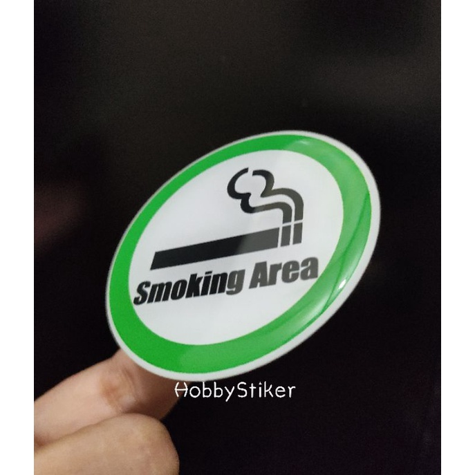 

Stiker smoking area timbul