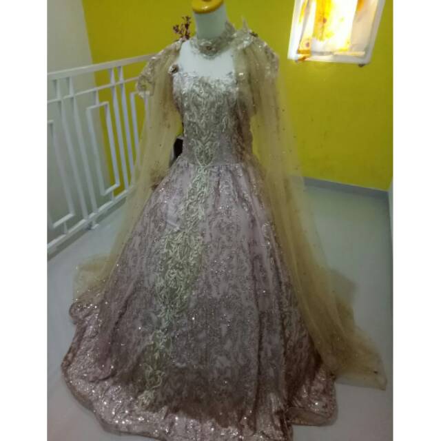 Gaun pengantin murah pesenan 6 pcs plus kain