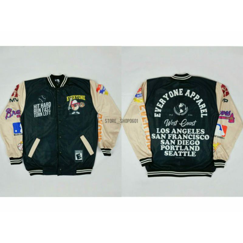 (COD) JACKET VARSITY BASEBALL PRIA WANITA // VARSITY JACKET L XL-West Coast