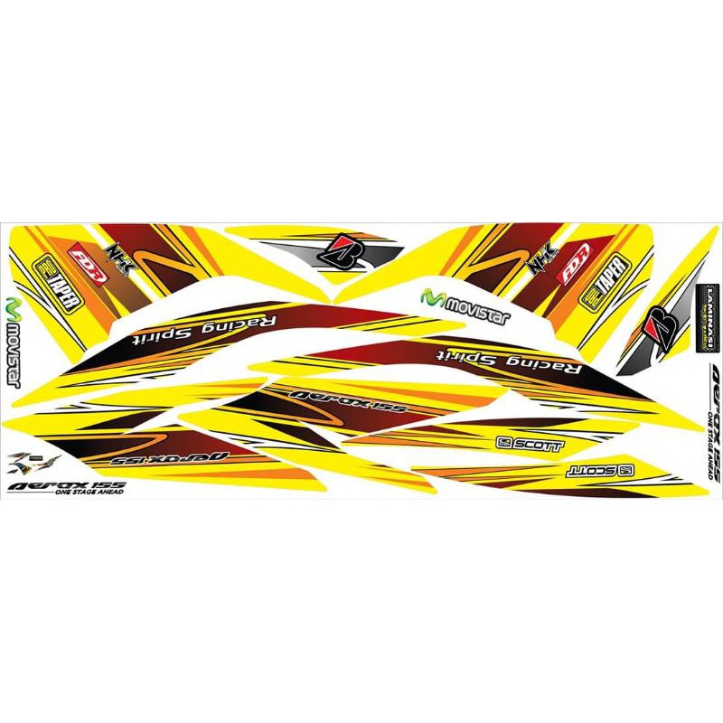 Striping Aerox 155 Variasi Yamaha Sticker Stiker Skotlet Lis Motor Lis Body Lis