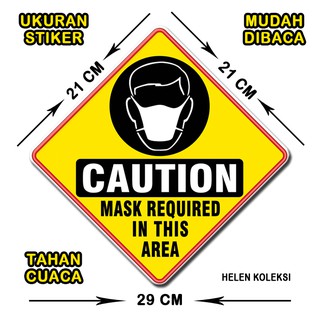 Area Wajib Masker / Jual STIKER AREA WAJIB PAKAI MASKER ...