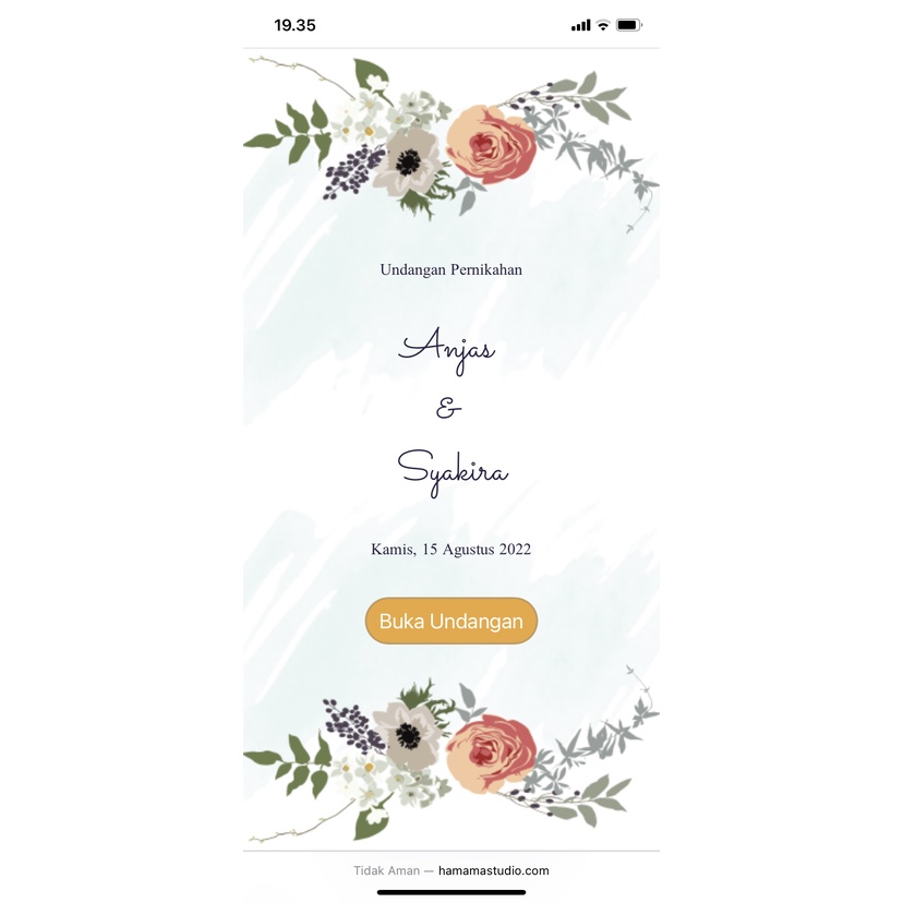Undangan Web Wedding Invitation Paket Hemat-A
