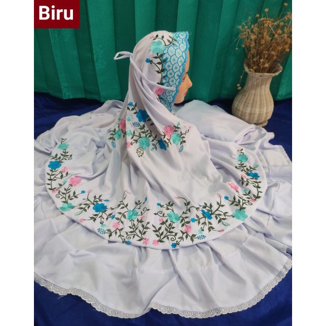 Mukena potongan/setelan (atas,bawah) Dewasa Mukena Bordil Mukena Motif Bunga