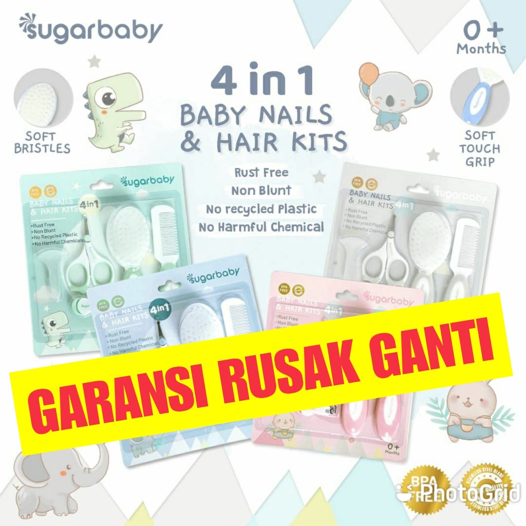 Sugarbaby 5in1 Manicure Set Nature Series (Perlengkapan Manikur Bayi 5in1) gunting kuku isi 5 manicure bay baby Manicure Set | Gunting Kuku Manikur Set Bayi Dewasa Gunting kuku bayi SET BABY CARE ISI 5 PCS / Baby nail clipper set Gunting kuku bayi Nail cl